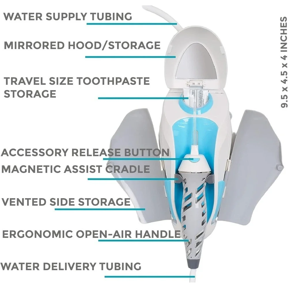 ToothShower In-Shower Water Flosser Single User Set 3 Attachments